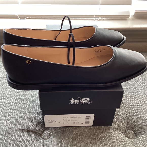 COACH Women's Emilia Mary Jane Ballet Flats, size 8 - Picture 10 of 13